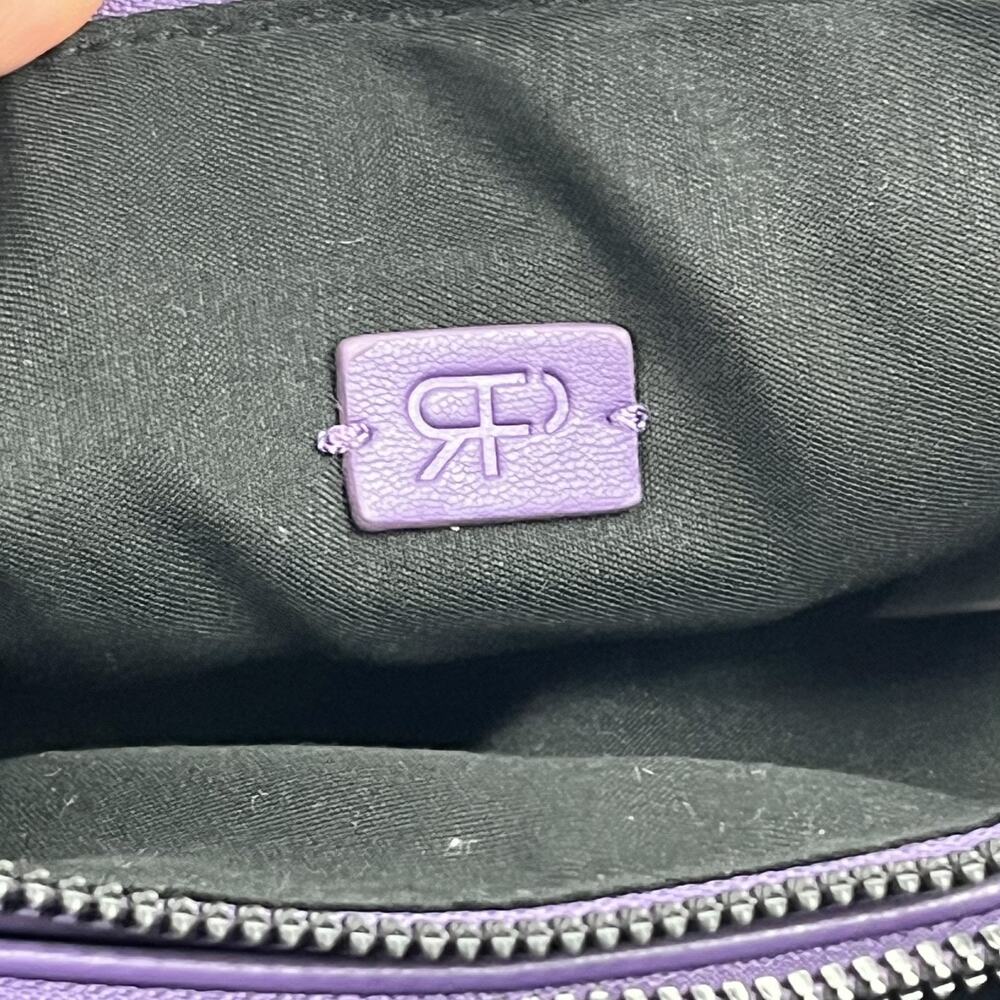 Parfois Womens Crossbody Bag Purse Purple Plum Double Zip Adjustable Strap - Picture 9 of 15